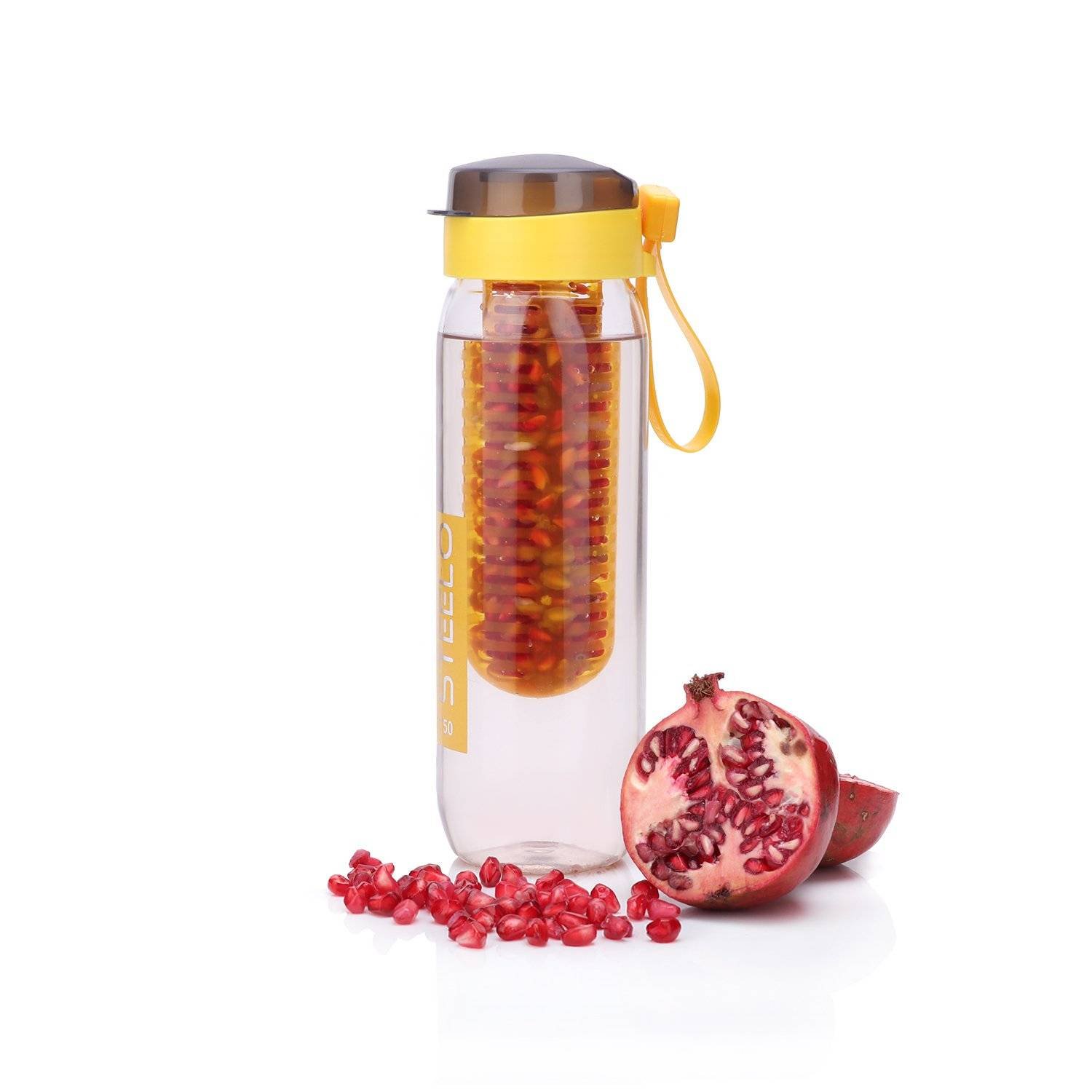 Steelo Plastic Fruit Infuser Bottle, 750ml, Yellow